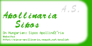 apollinaria sipos business card